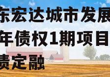 山东宏达城市发展2024年债权1期项目城投债定融