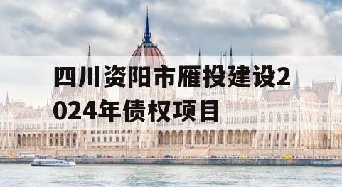 四川资阳市雁投建设2024年债权项目