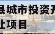 内黄县城市投资开发债权转让项目