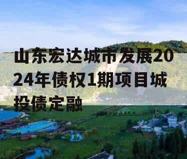 山东宏达城市发展2024年债权1期项目城投债定融