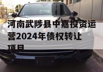 河南武陟县中嘉投资运营2024年债权转让项目