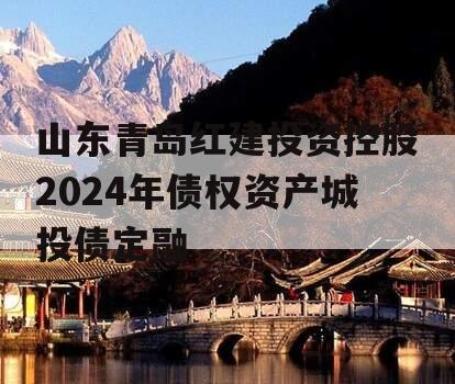 山东青岛红建投资控股2024年债权资产城投债定融