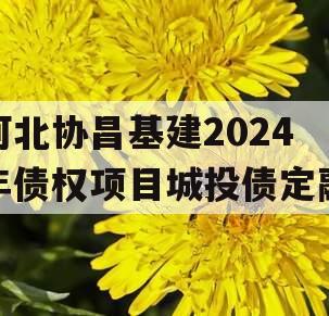 河北协昌基建2024年债权项目城投债定融