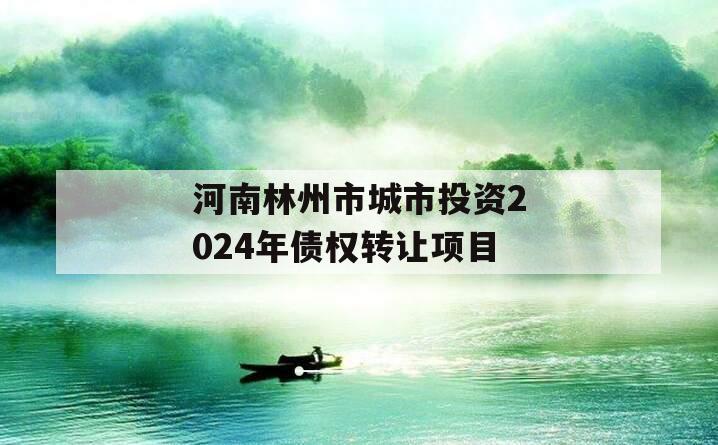 河南林州市城市投资2024年债权转让项目