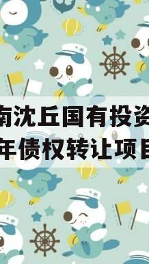 河南沈丘国有投资2024年债权转让项目