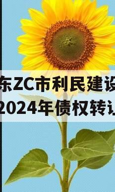 山东ZC市利民建设发展2024年债权转让