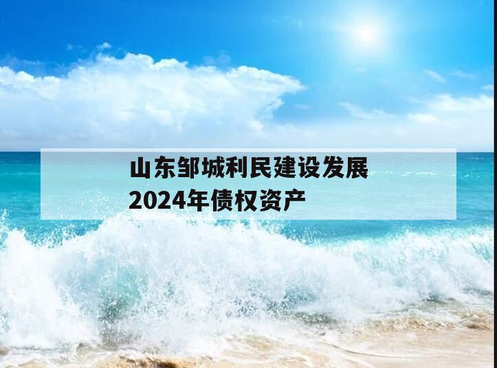 山东邹城利民建设发展2024年债权资产